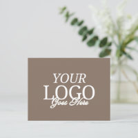 Einfaches braunes Firmenlogo mit QR-Code