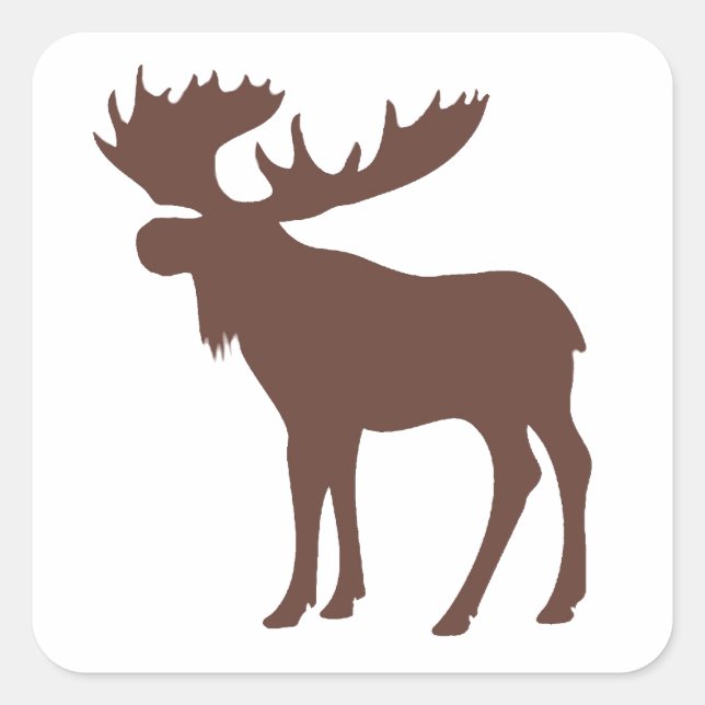 Einfaches Brautmoosesymbol Quadratischer Aufkleber (Vorderseite)