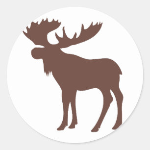 Einfaches Brautmoosesymbol Runder Aufkleber