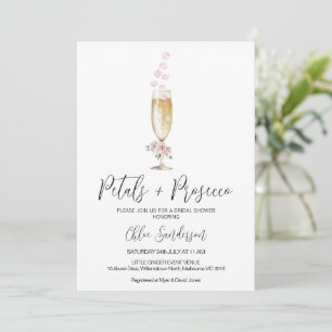 Einfaches Brautparty aus Minimalistischem Petal un Einladung
