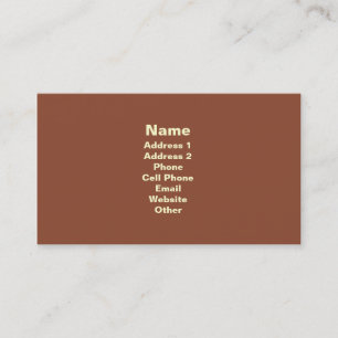 Einfaches Brown Visitenkarte