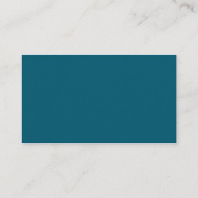 Einfaches Budget Solid Color Aquamarin Visitenkarte (Vorderseite)