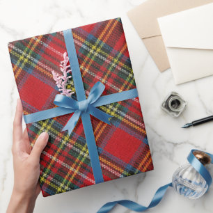 einfaches Büffel-Karo-Rot-Klassisches Muster Tarta Geschenkpapier