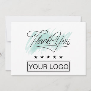 Einfaches Business-Dankeschön-Karte , Logo hinzufü Dankeskarte
