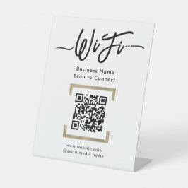 Einfaches Business Guest Wifi Pedestal-Zeichen Sockelschild