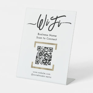 Einfaches Business Guest Wifi Pedestal-Zeichen Sockelschild
