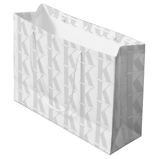 Einfaches Business Monogramm - Weißer Hintergrund Große Geschenktüte