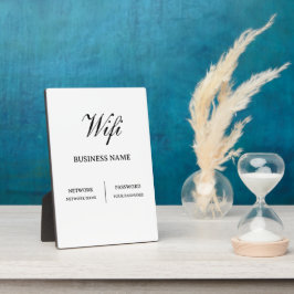 Einfaches Cafe-Wifi-Passwort Fotoplatte