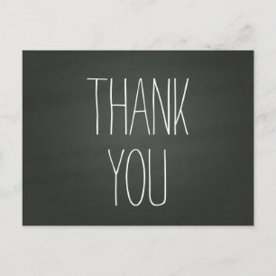 Einfaches Chalkboard Vielen Dank Post Card Postkarte