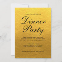 Einfaches Chic Calligraphy Gold Dinner Party
