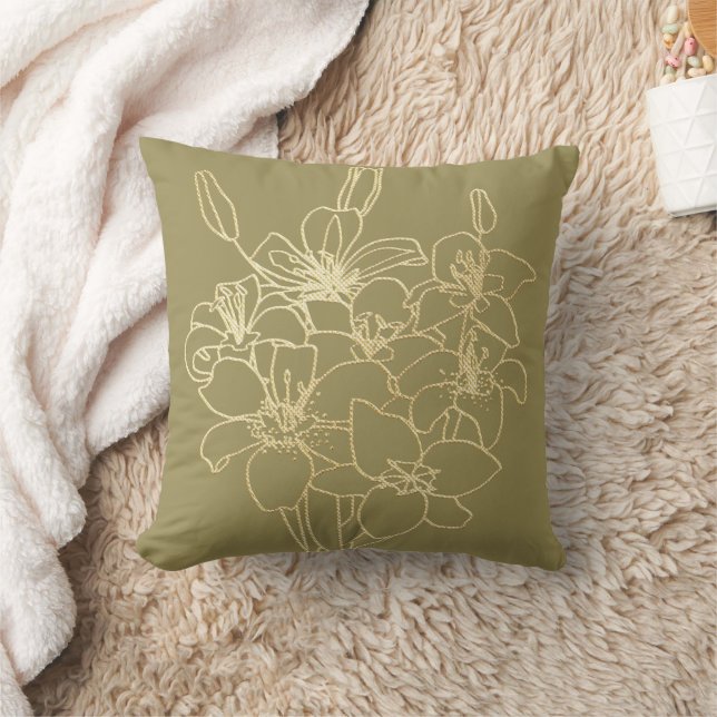 Einfaches Chic Floral Kissen (Decke)