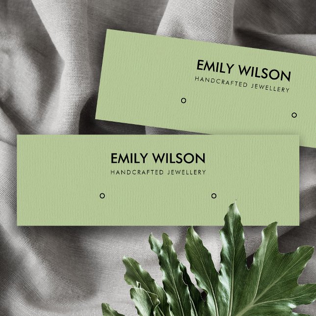 EINFACHES CHIC GREEN KRAFT STUD EARRING DISPLAY LO MINI VISITENKARTE (Von Creator hochgeladen)