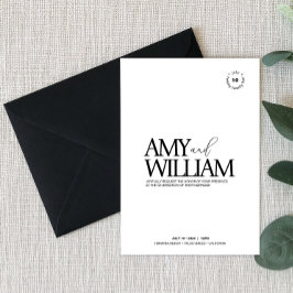 Einfaches Chic ・ Stilvoll und modern Minimalistisc Einladung