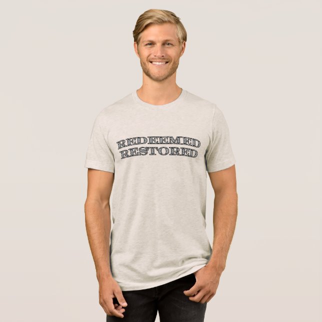 Einfaches Christlicher-Glaube-Design  Tri-Blend Shirt (Vorderseite voll)