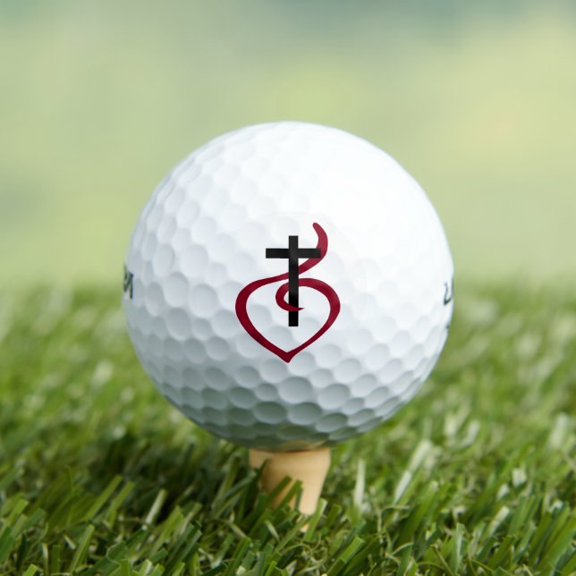 Einfaches Christliches Kreuz Golfball (Insitu T-Shirt)