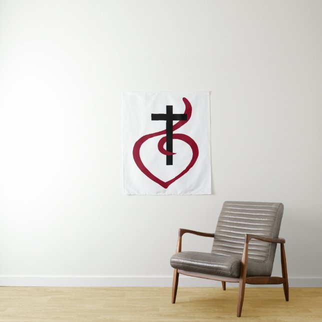 Einfaches Christliches Kreuz Wandteppich (Beispiel)
