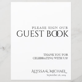 Einfaches Classic Simple Guest Book