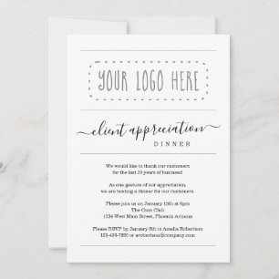 Einfaches Client-Appreciating-Dinner - Logo hinzuf Einladung