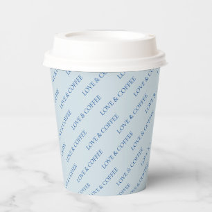 Einfaches Cobalt Blue Minimal an benutzerdefiniert Pappbecher