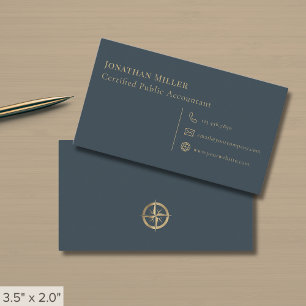 Einfaches Compass-Logo Visitenkarte