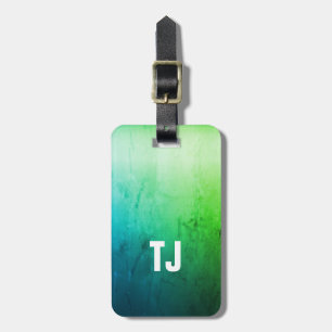 Einfaches cooles Beschaffenheits-Grün-weißes Gepäckanhänger