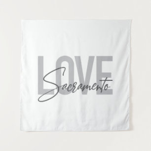 Einfaches, cooles, modernes Design der Liebe Sacra Wandteppich