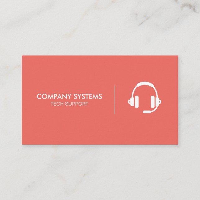 Einfaches Corporate Headset Visitenkarte (Vorderseite)