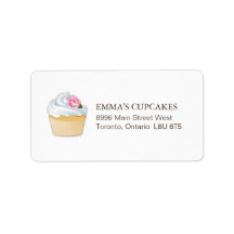 Einfaches Cupcake-Mailadressen-Etikett
