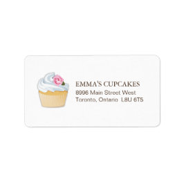 Einfaches Cupcake-Mailadressen-Etikett Adressaufkleber