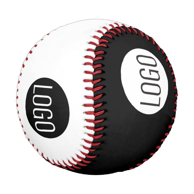 Einfaches Custom Business Weißes Logo und Schwarze Baseball (Schrägansicht)