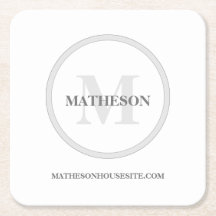 Einfaches Custom Monogram Hotel Frühstück