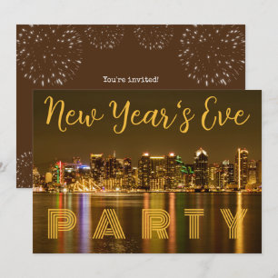 Einfaches Custom San Diego NYE Party Einladung