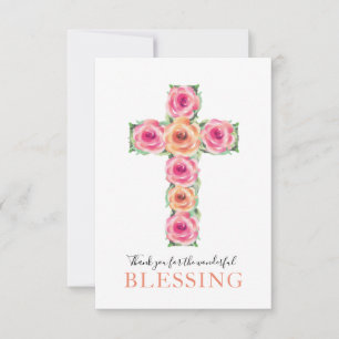 Einfaches Dankeschön Religiös an das Watercolor Cr Dankeskarte