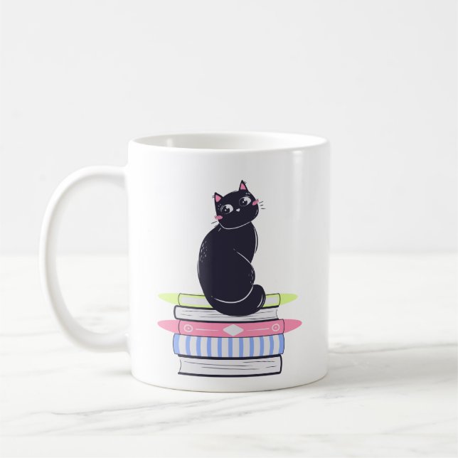Einfaches Dash-Charm Adventure Black Cat Colorful  Kaffeetasse (Links)