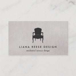 Einfaches Design Französischer Stuhl Logo Taue Visitenkarte