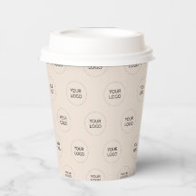 Einfaches Design für minimale Firmenlogos in Beige