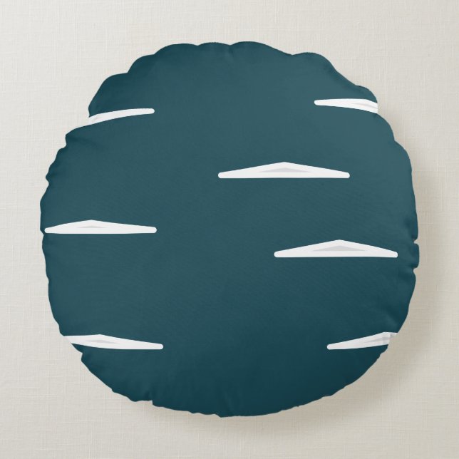 Einfaches Design Rundes Kissen (Vorderseite)