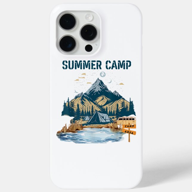 Einfaches Design Sommer Camp Case-Mate iPhone Hülle (Rückseite)