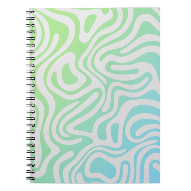 Einfaches Design und elegantes abstraktes SpiralNo Notizblock (Vorderseite)