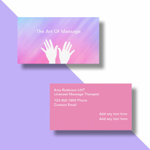 Einfaches Design von Massage Business Cards Visitenkarte