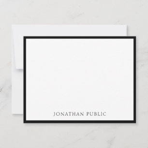 Einfaches Design-White Template für kreative schwa Mitteilungskarte