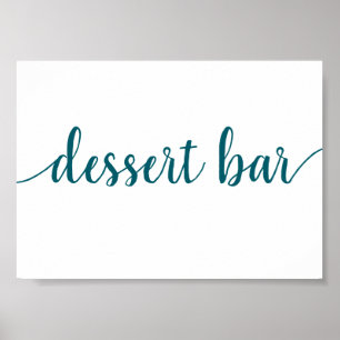 Einfaches Dessert Bar Aquamarines Aqua Any Event Poster