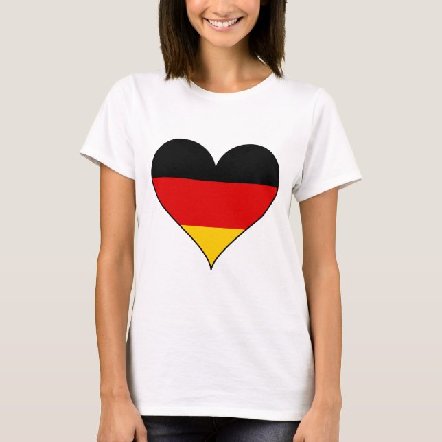 Einfaches Deutschland-Herz T-Shirt (Vorderseite)