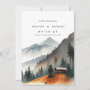 Einfaches digitales Gebirge Save The Date