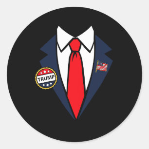 Einfaches Donald-Trump-Halloween-Kostüm für den le Runder Aufkleber