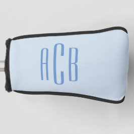Einfaches dreibuchstabiges blaues Monogramm Golf Headcover