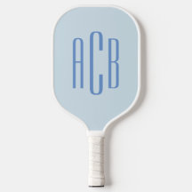Einfaches dreibuchstabiges blaues Monogramm