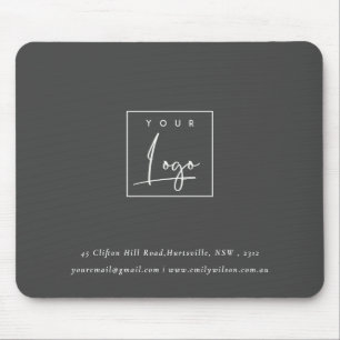 Einfaches dunkles, benutzerdefiniertes Werbelogo Mousepad