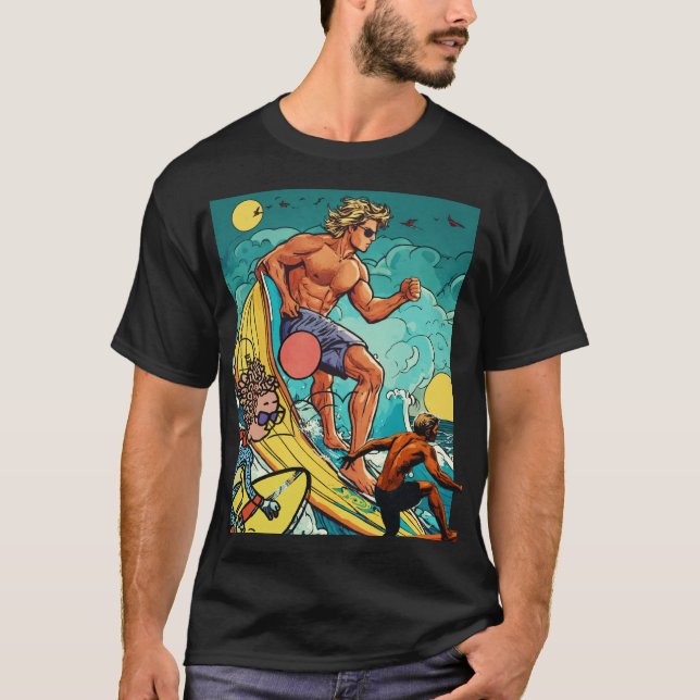 Einfaches dunkles T-Shirt  (Vorderseite)