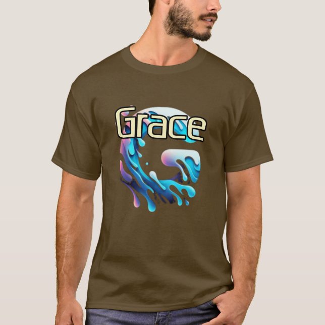 Einfaches dunkles T-Shirt (Vorderseite)